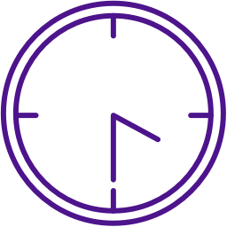 Clock at 4:30 icon