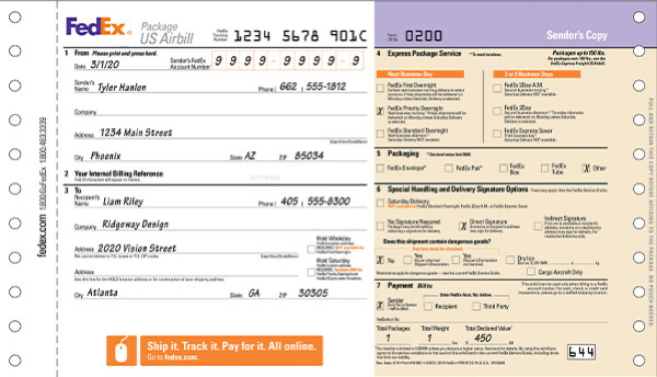 Fedex Express Label On Package