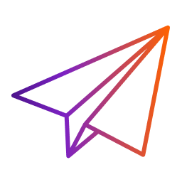 Paper Airplane Gradient Icon