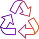 gradientowa ikona recyklingu