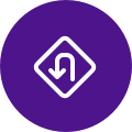 purple returns icon