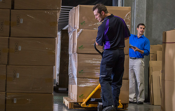 Packages prepared for truckload shipments
