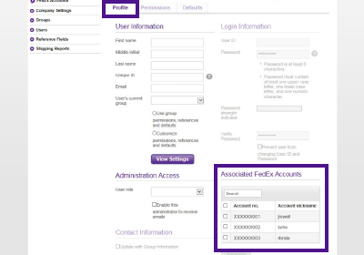 Can I have a user or group associated with multiple accounts?